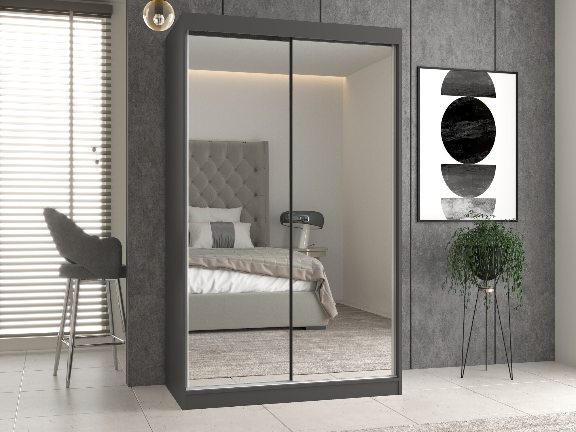 Roupeiro Mandeville 158 (Antracite)