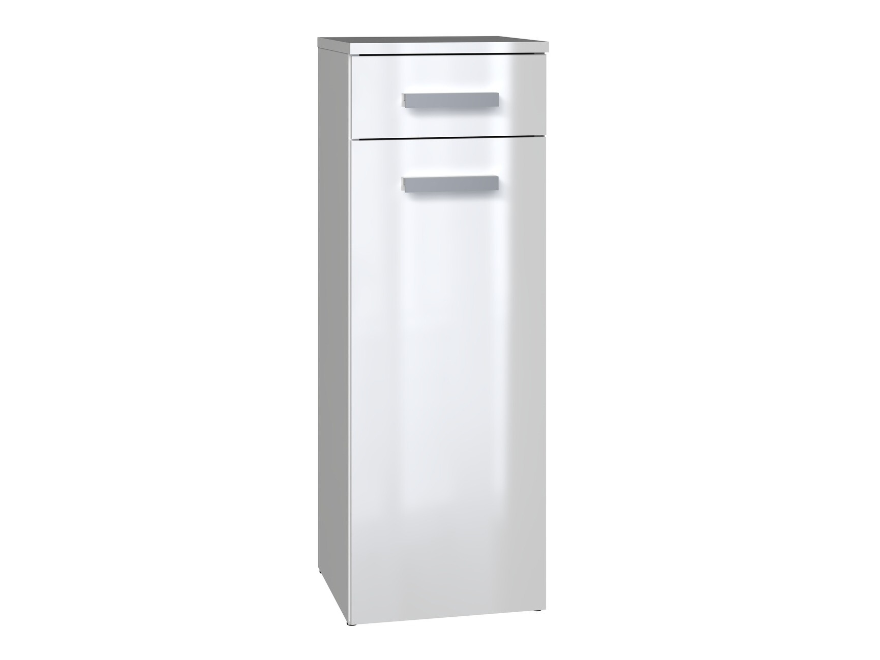 Armário colocado para casa de banho Nolmaru 109 (Branco + Branco brilhante)