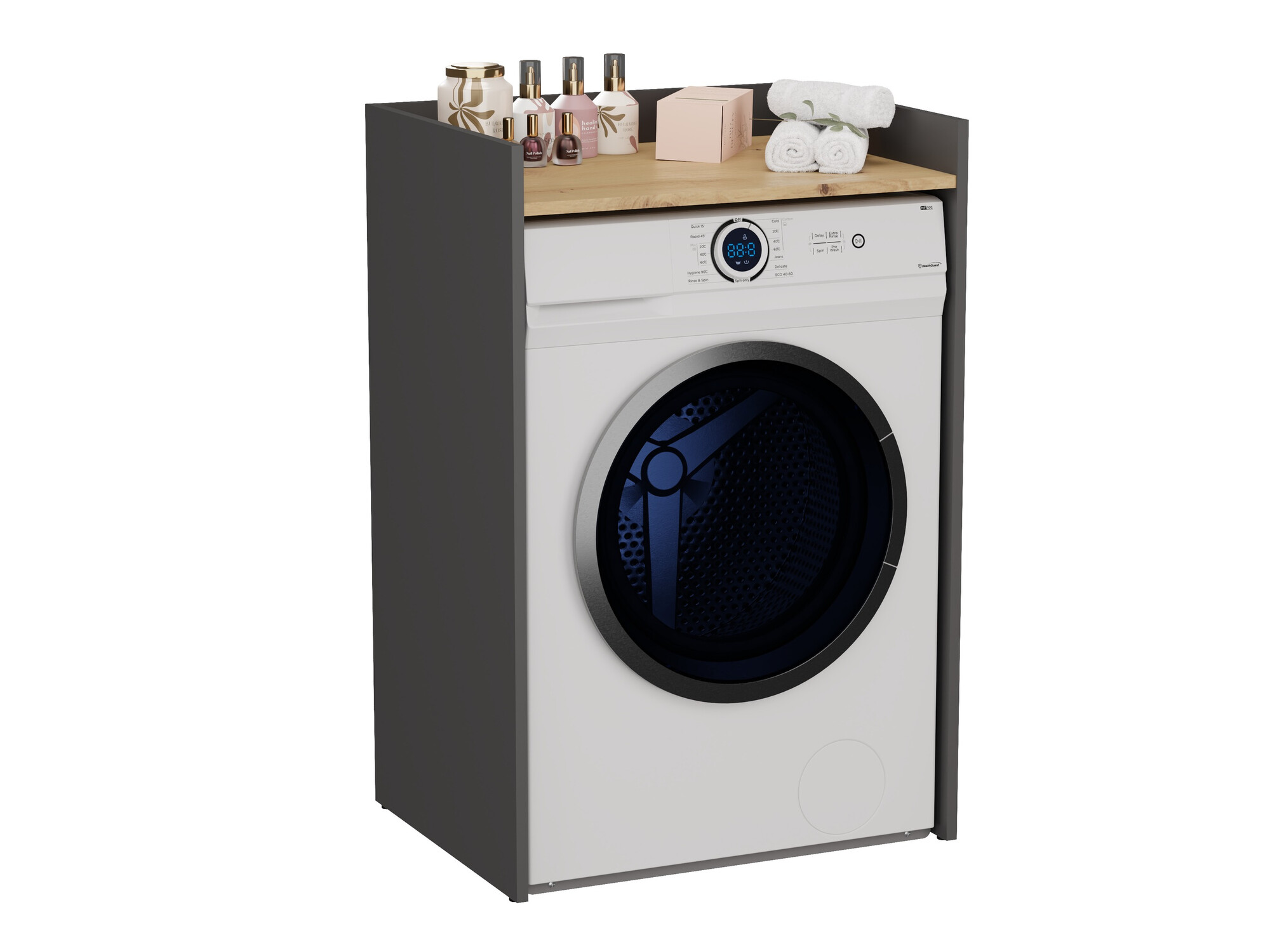 Armário colocado para casa de banho Balelbo 102 (Antracite + Carvalho Artisan)