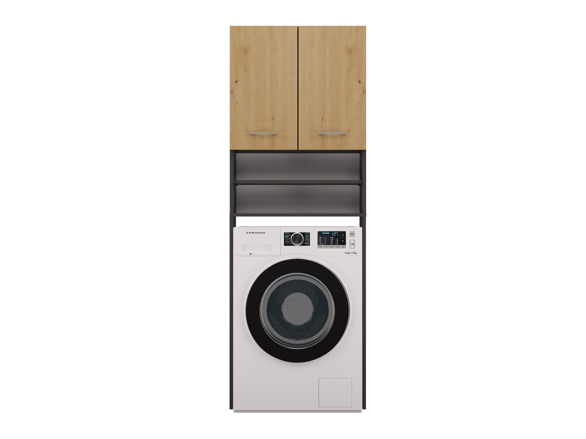 Prateleira para casa de banho Balelbo 104 (Antracite + Carvalho Artisan)