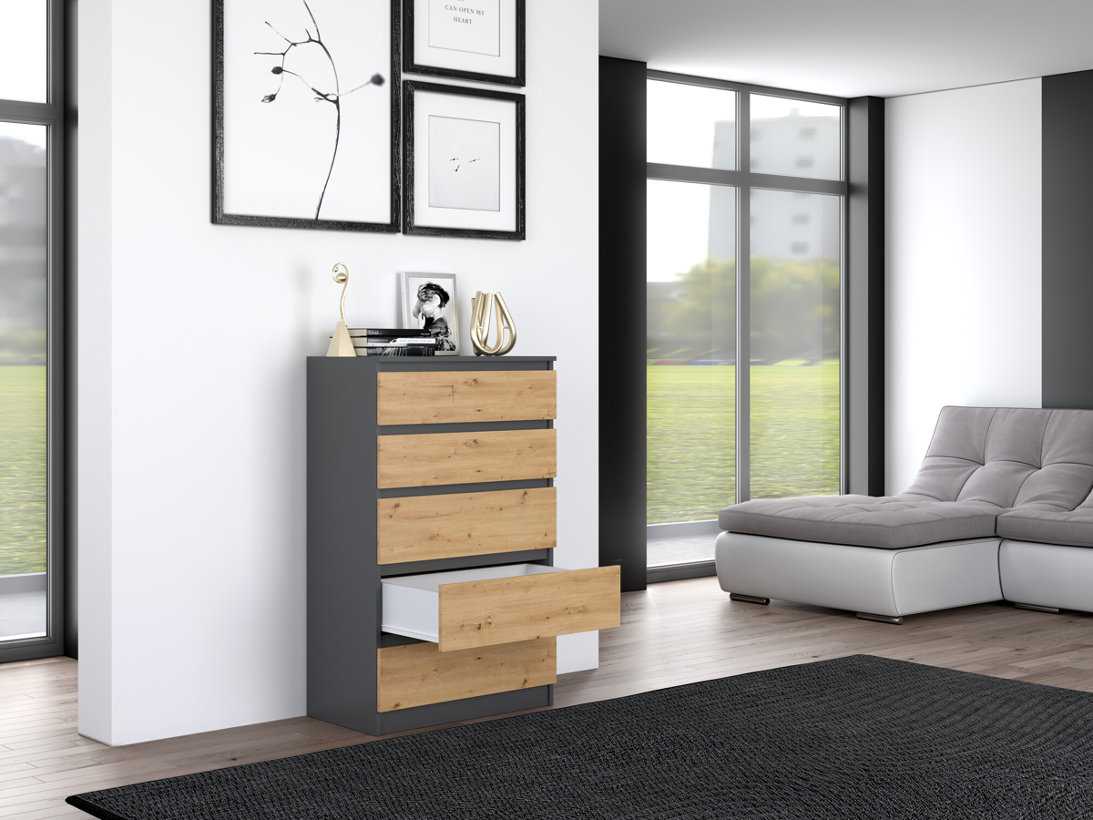 Cómoda Elbvelu 104 (Antracite + Carvalho Artisan)