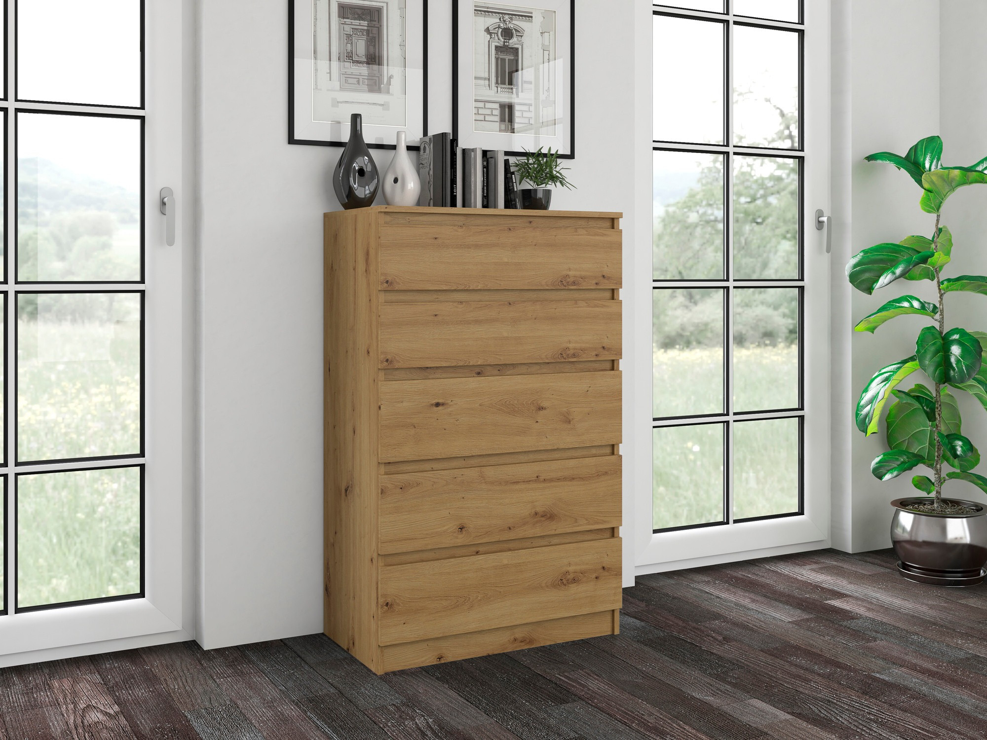 Cómoda Elbvelu 104 (Carvalho Artisan)