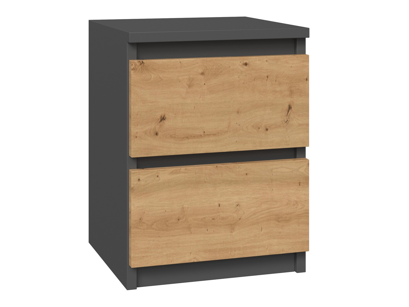 Mesa de cabeceira Elbvelu 107 (Antracite + Carvalho Artisan)