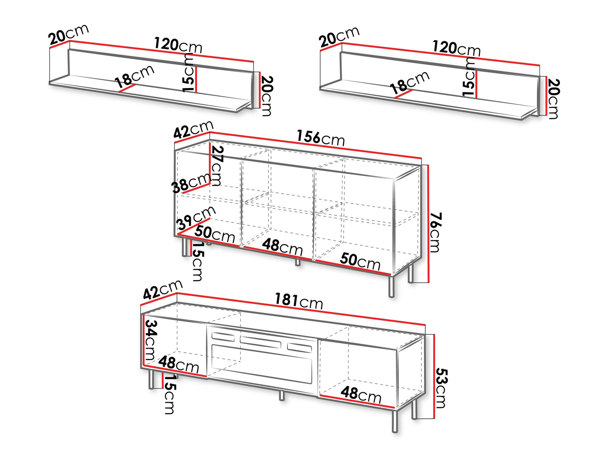 Conjunto para sala de estar Studium