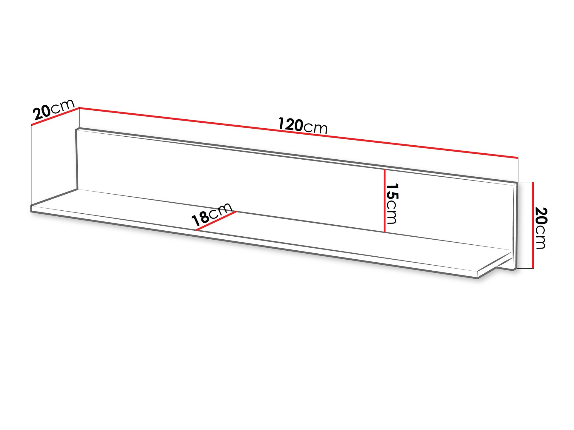 Estante de parede Studium