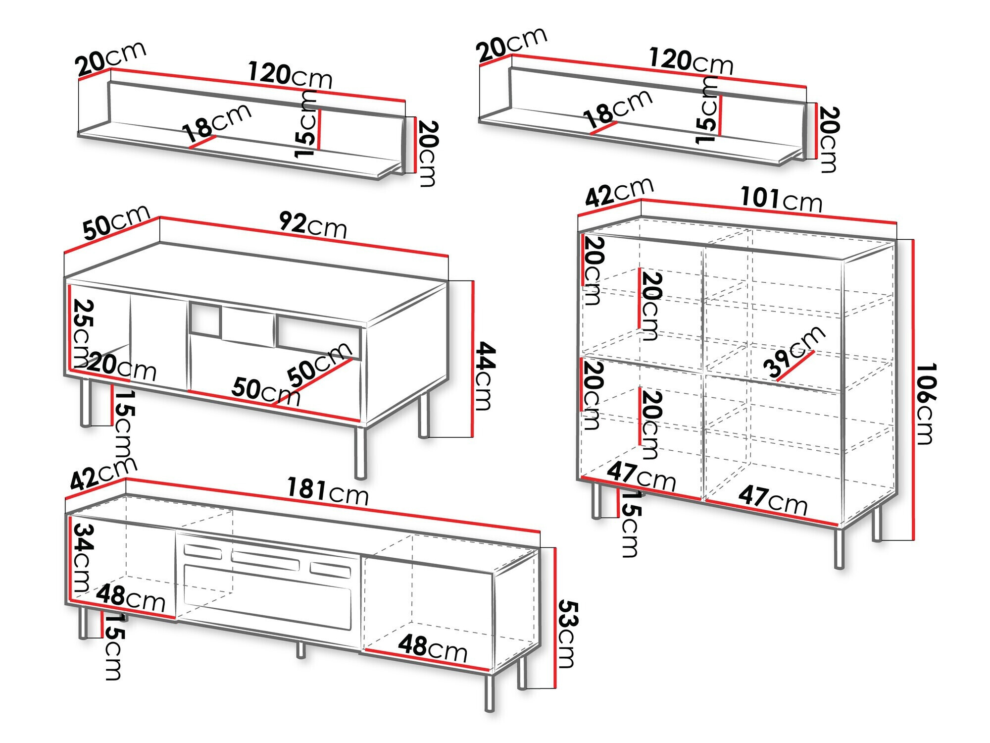 Conjunto para sala de estar Studium II