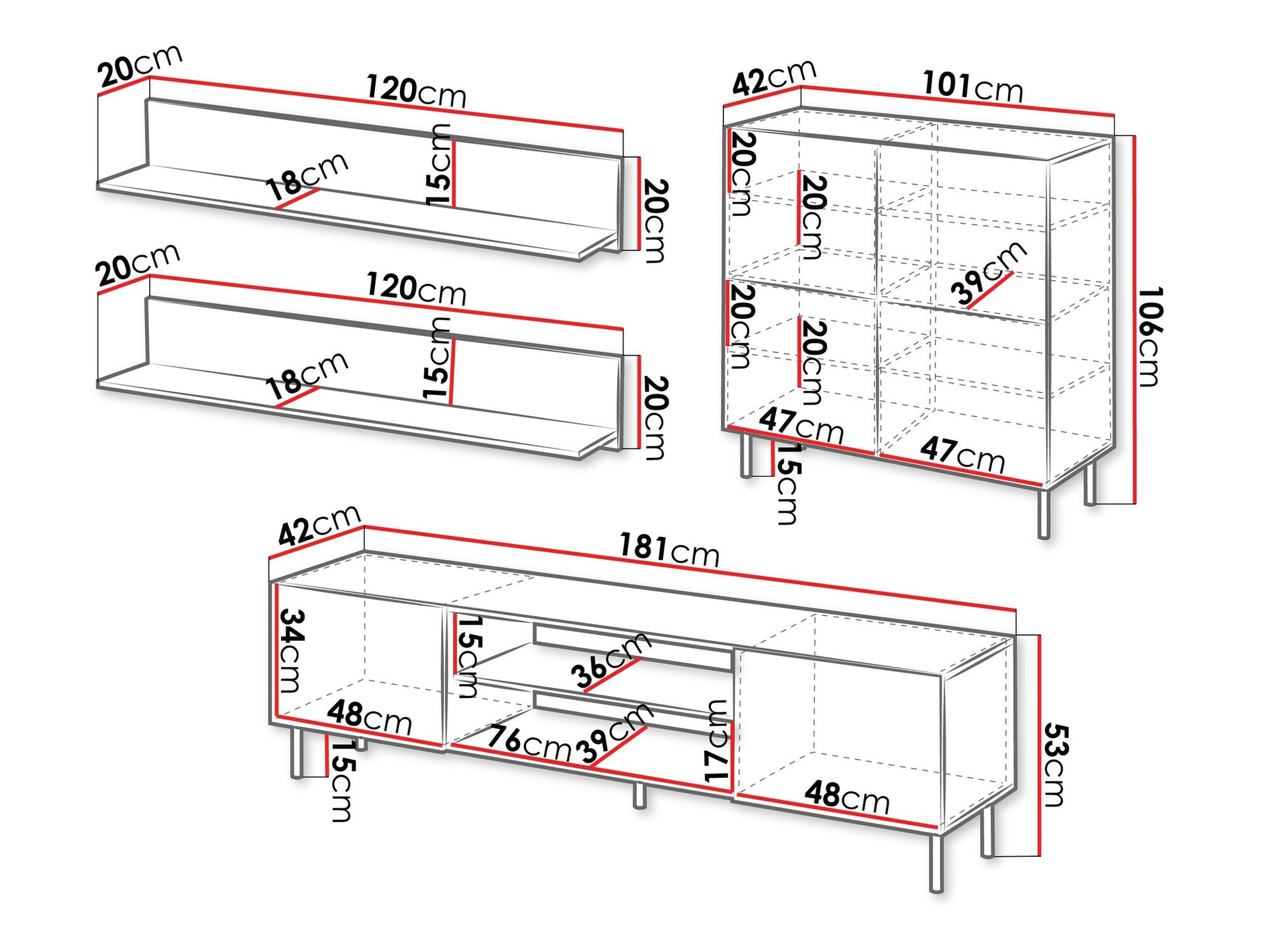 Conjunto para sala de estar Studium IV