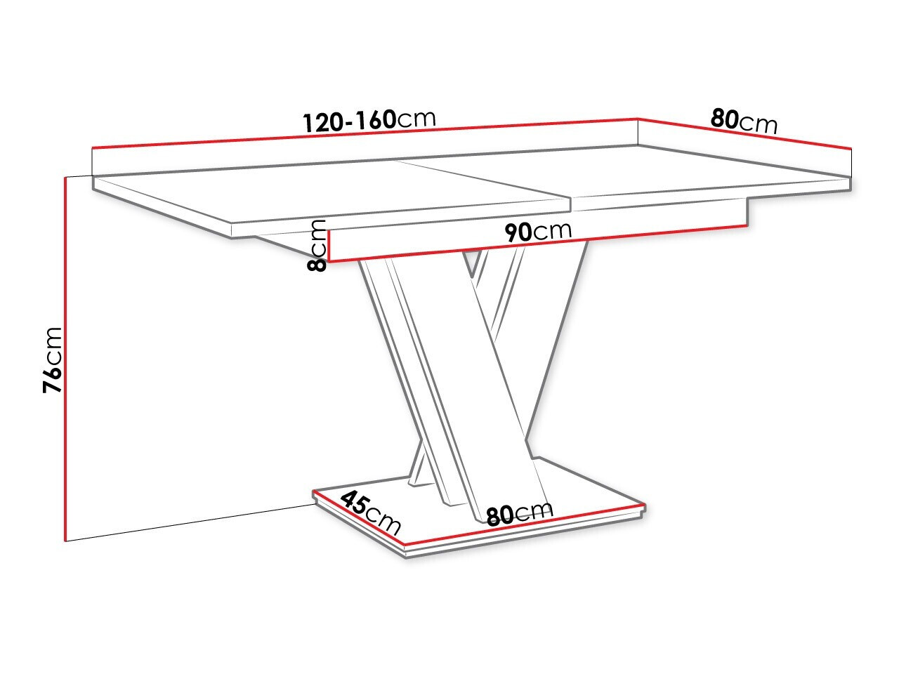 Mesa Musus (Branco + Cimento)