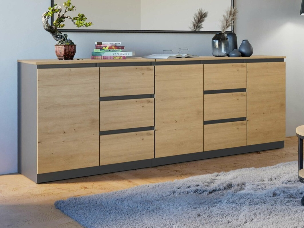 Cómoda Elbvelu 109 (Antracite + Carvalho Artisan)