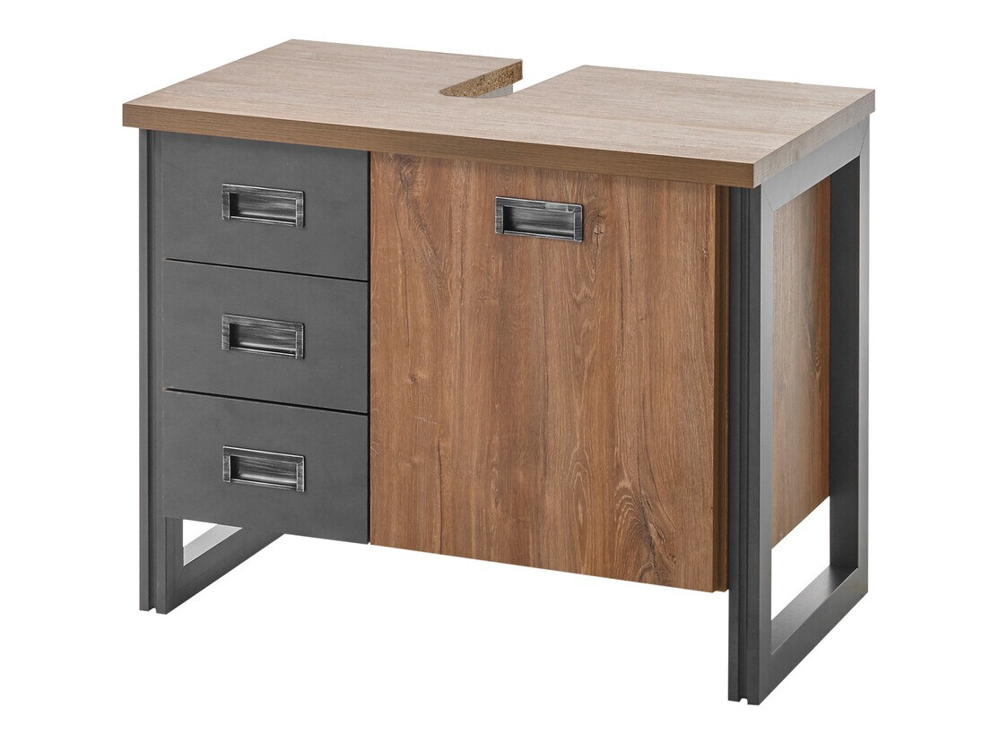 Armário com lavatório de apoio próprio para casa de banho Virmeli 140