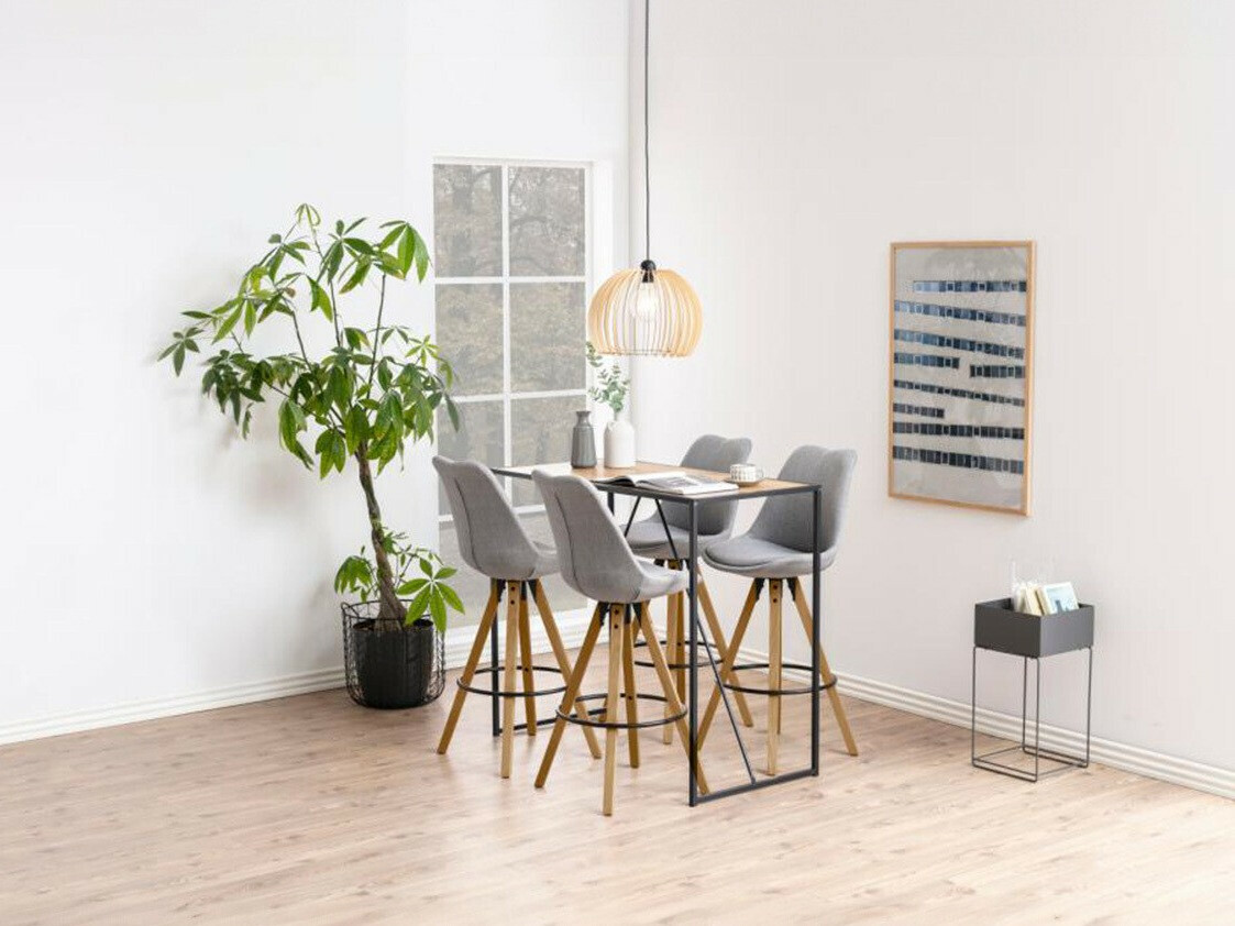 Conjunto para refeições Norsica 517 (Cinzento + Madeira clara)