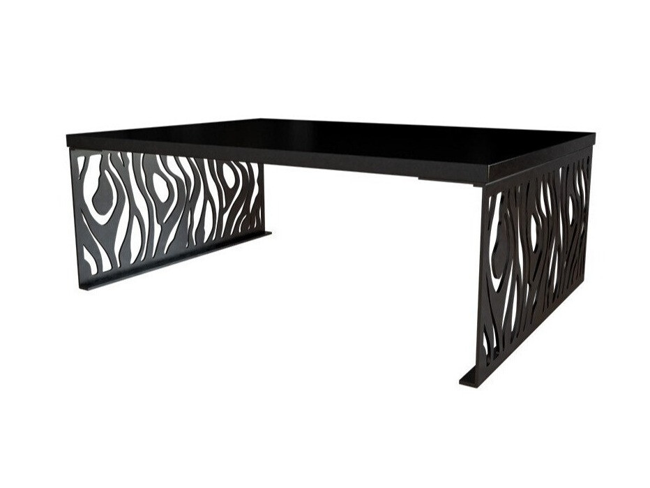 Mesa de centro Germantown 108 (Preto brilhante + Preto matte)