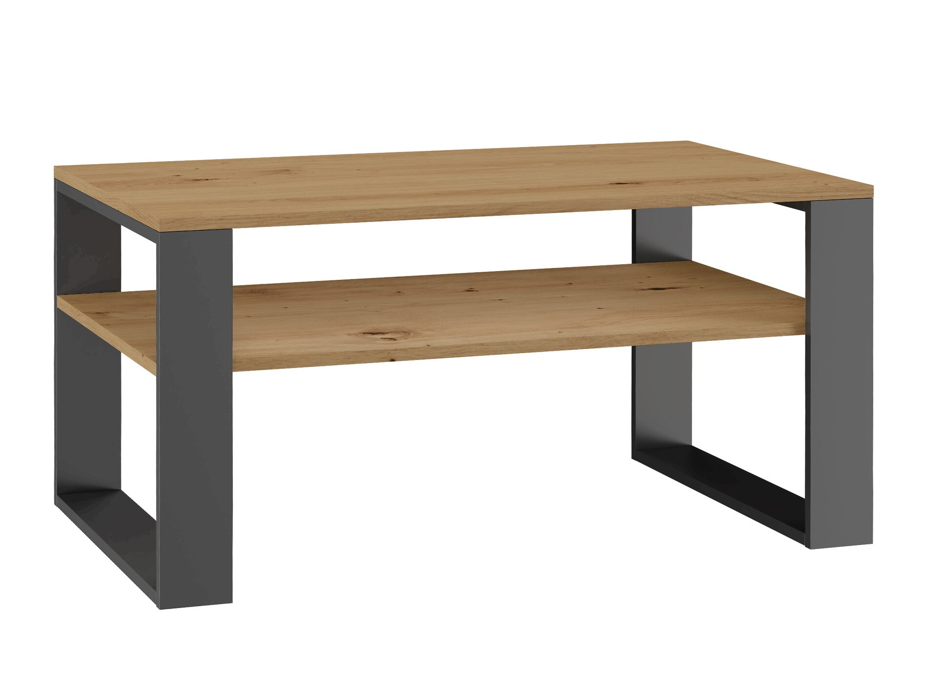 Mesa de centro Mandeville 208 (Carvalho Artisan + Antracite)