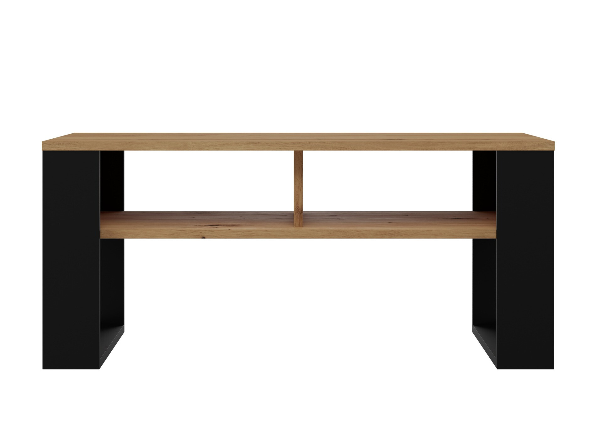 Mesa de centro Mandeville 209 (Carvalho Artisan + Preto)