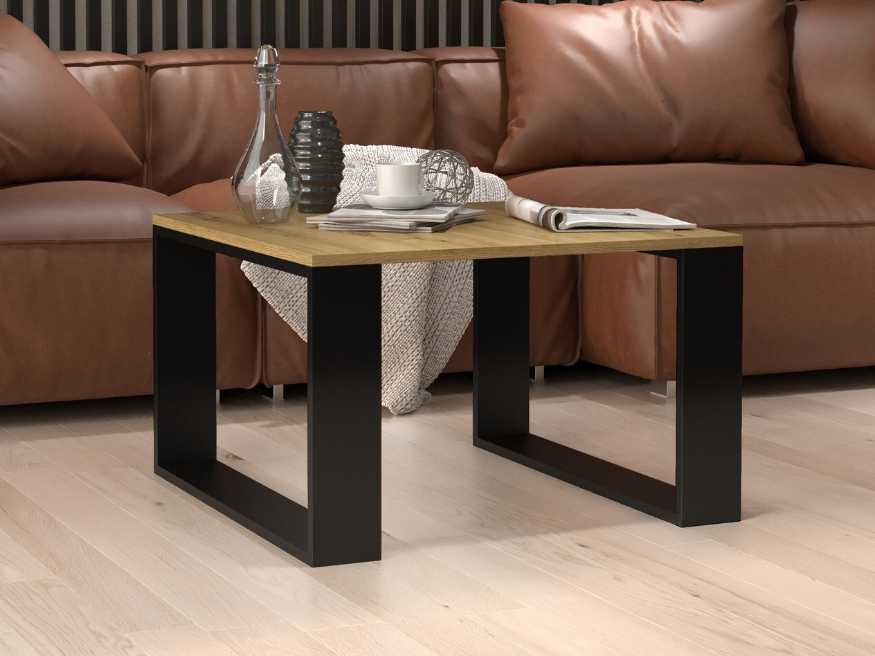 Mesa de centro Mandeville 215 (Carvalho Artisan + Preto)