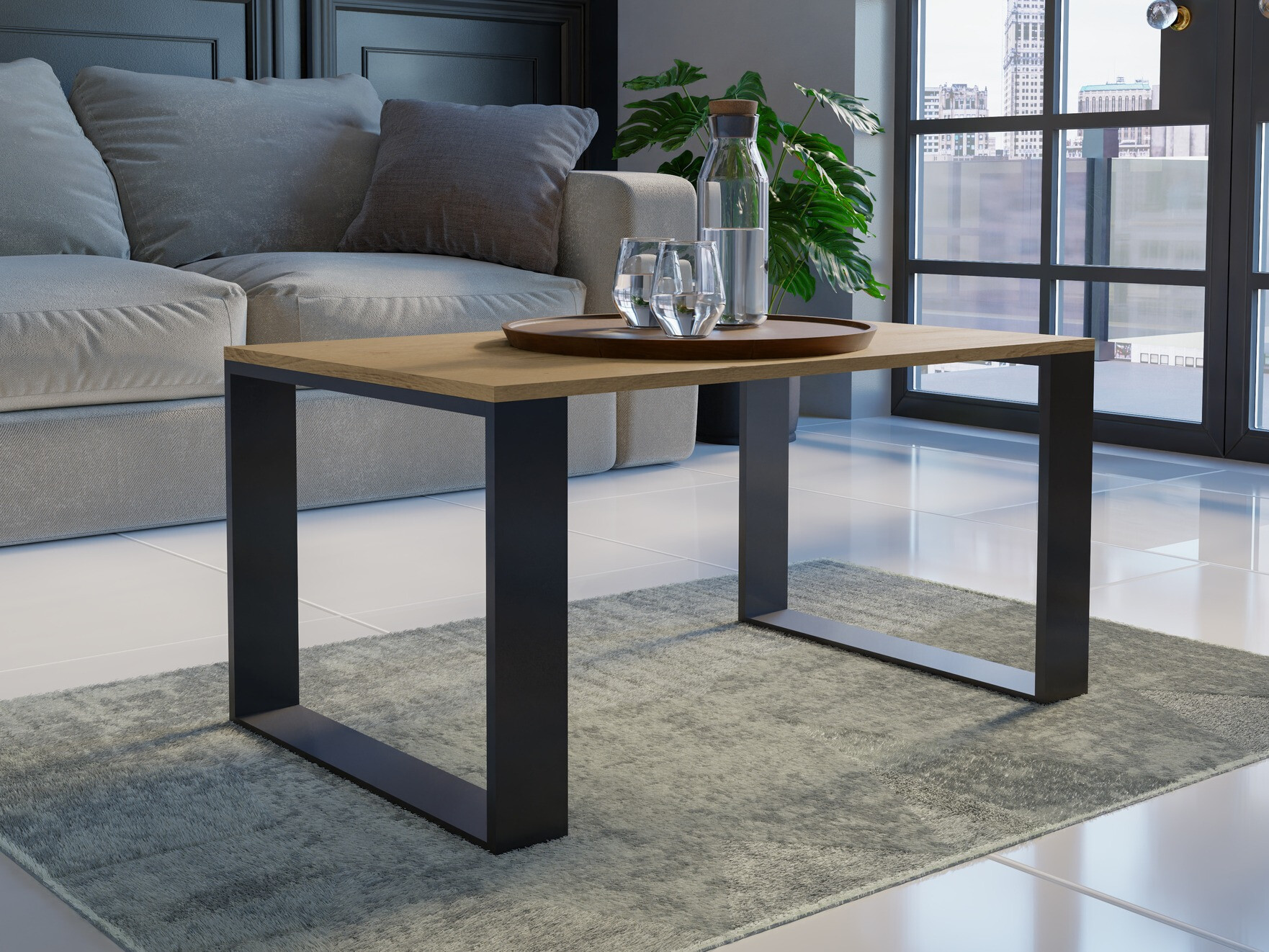 Mesa de centro Mandeville 217 (Carvalho Artisan)