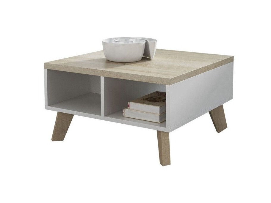 Mesa de centro Larfloi 100 (Branco + Carvalho sonoma)