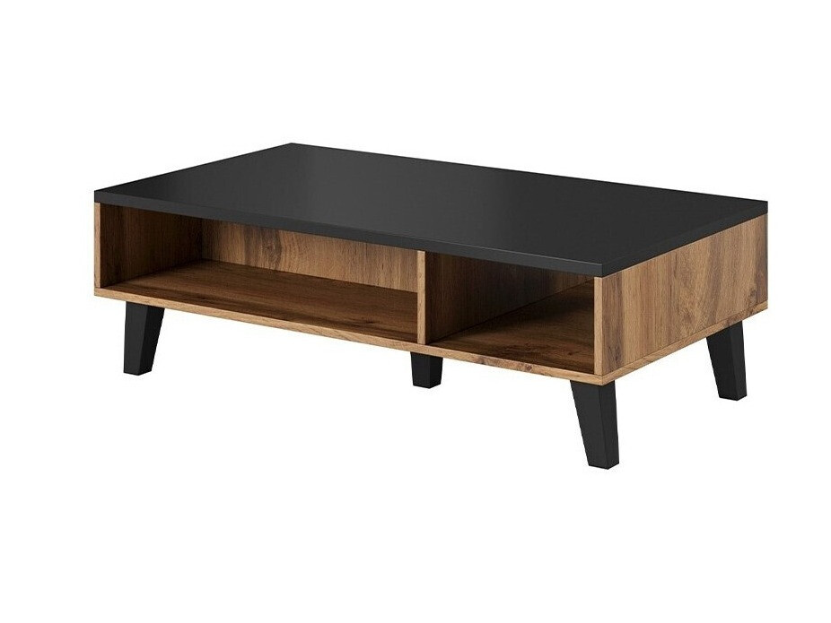 Mesa de centro Larfloi 101 (Carvalho wotan + Preto)