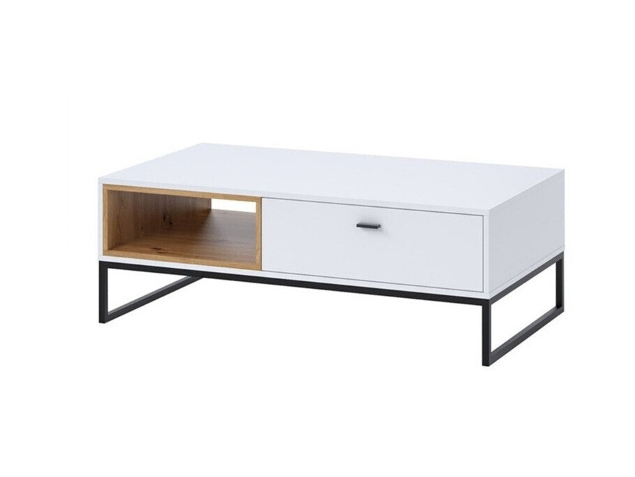 Mesa para revistas Baltesi 103 (Branco + Carvalho Artisan)