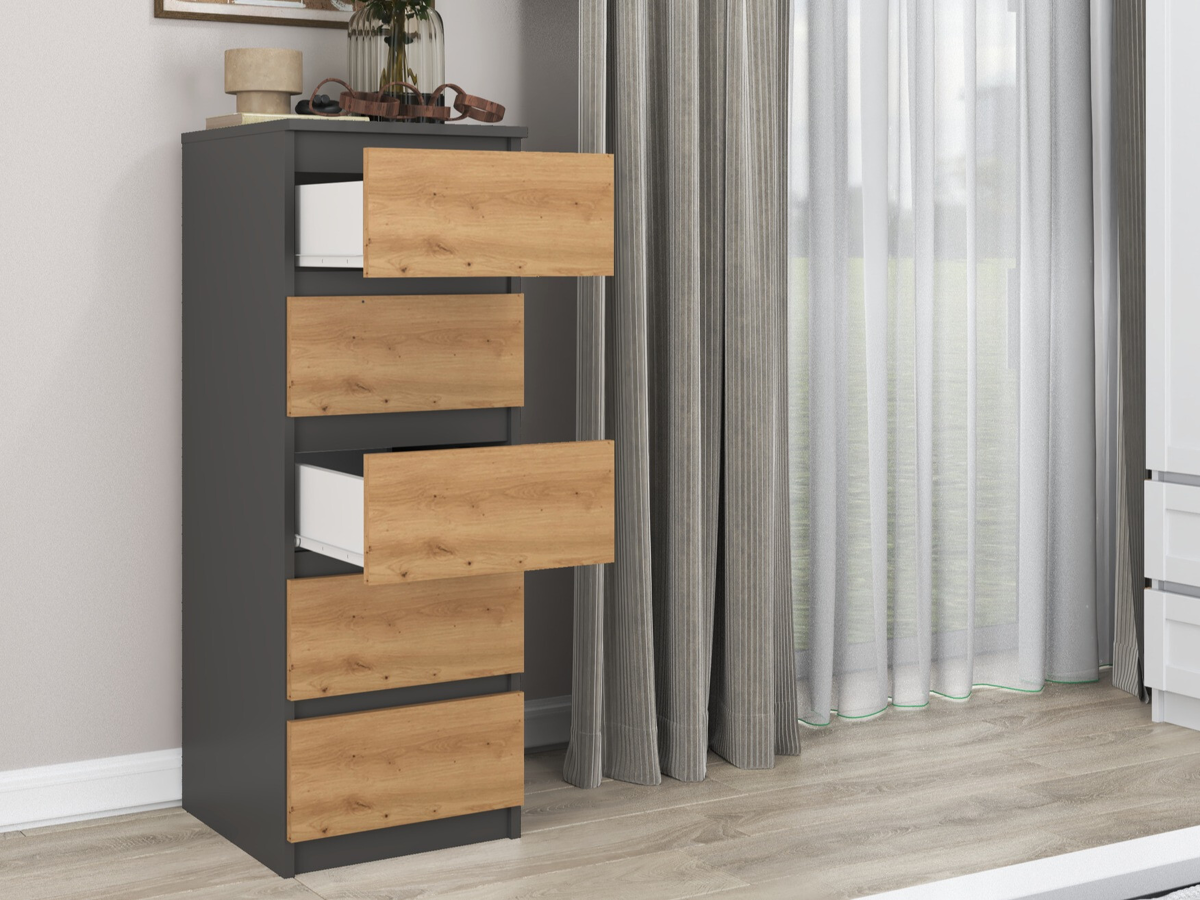 Cómoda Elbvelu 121 (Antracite + Carvalho Artisan)
