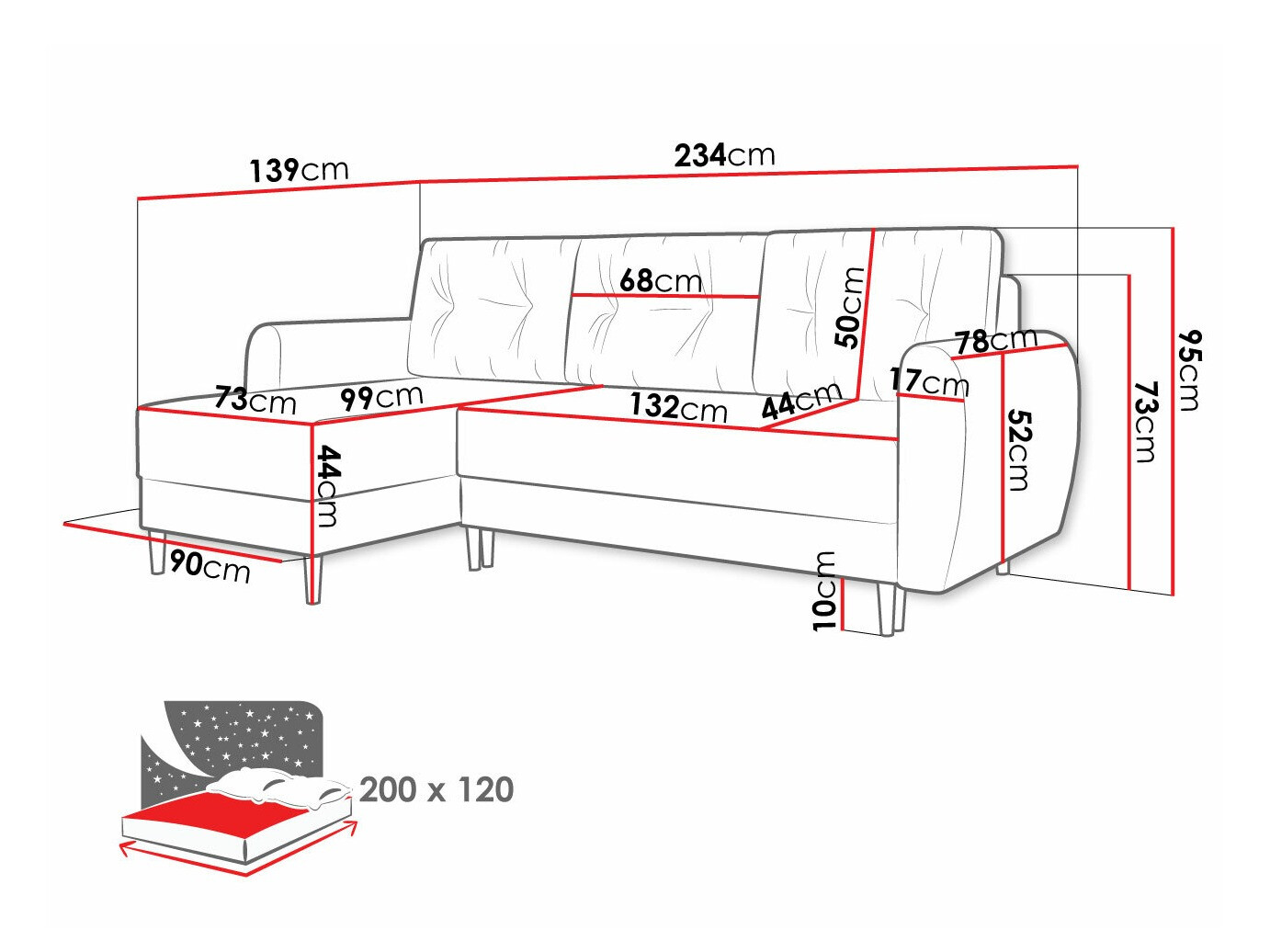 Sofá de canto Memphis 109 (Itaka 14)