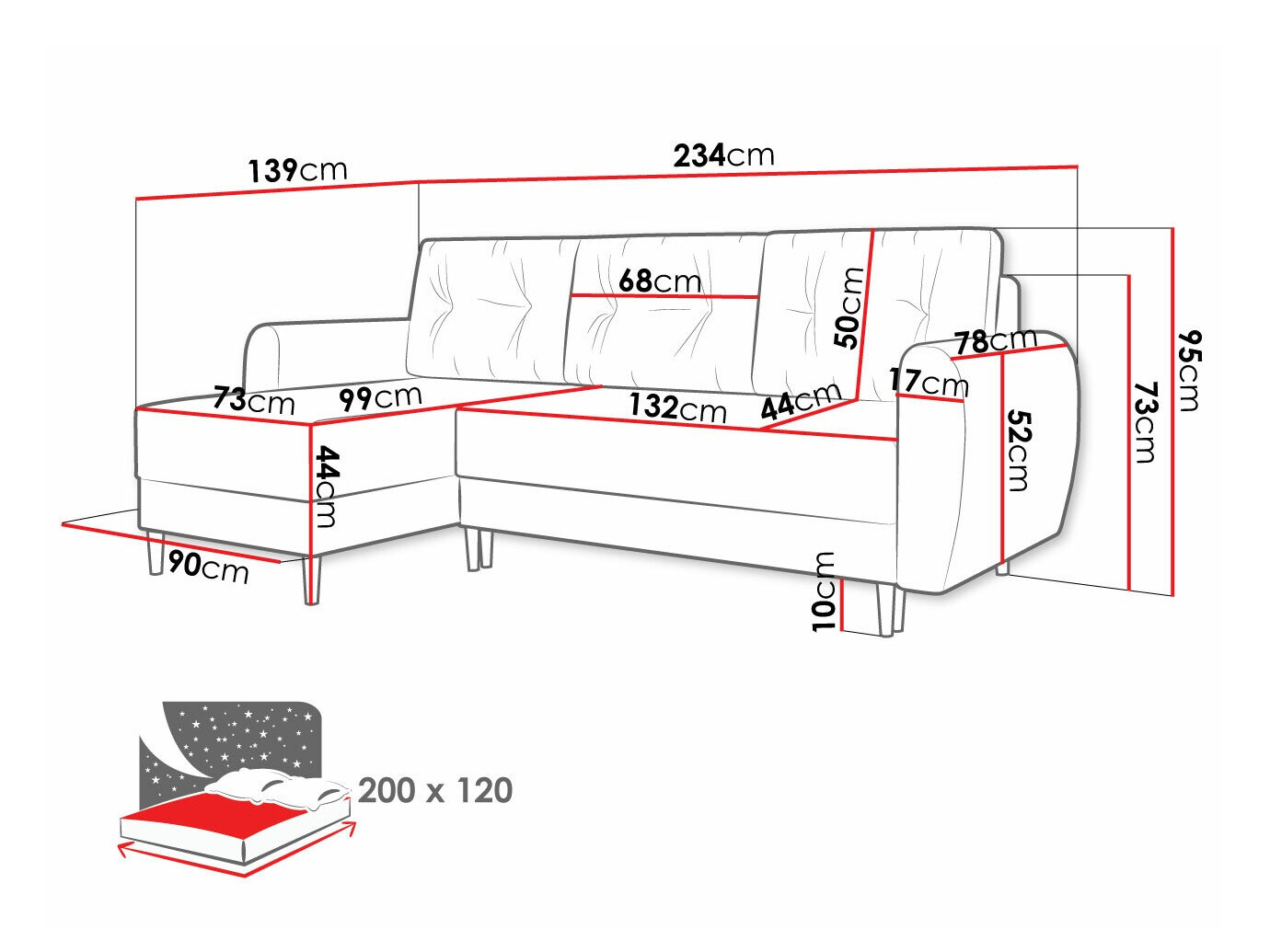 Sofá de canto Memphis 109 (Itaka 33)