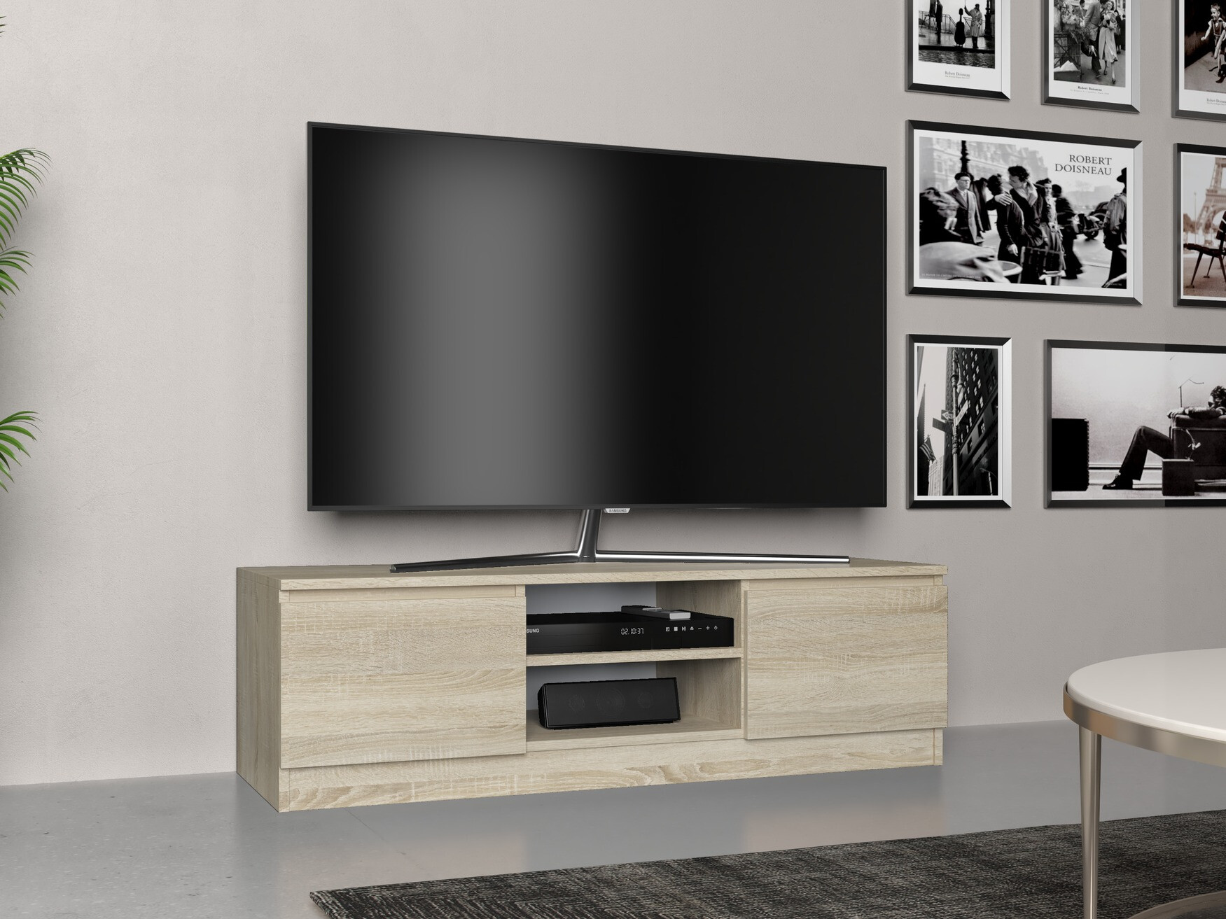 Móvel de TV Elbvelu 123 (Carvalho sonoma)