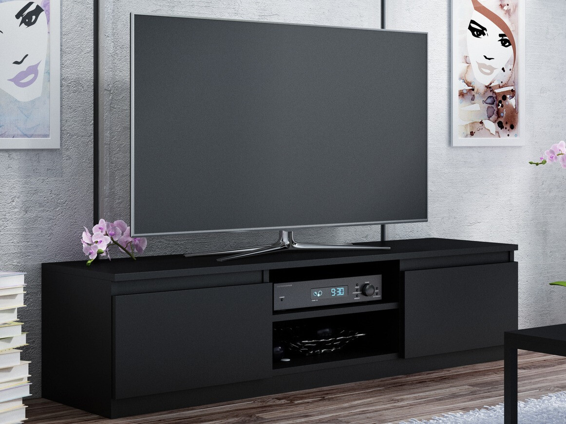 Móvel de TV Elbvelu 125 (Preto)