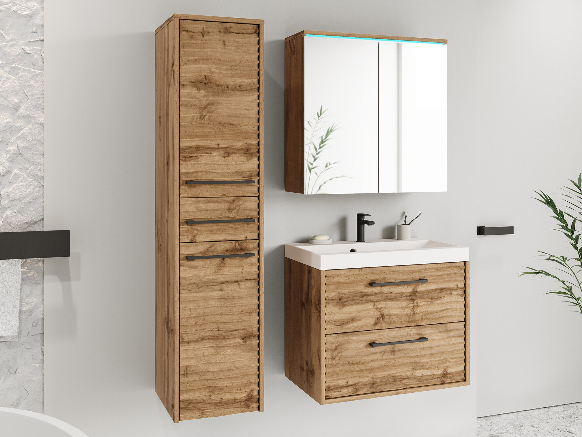 Conjunto para casa de banho Sarasota 173 (Carvalho wotan)