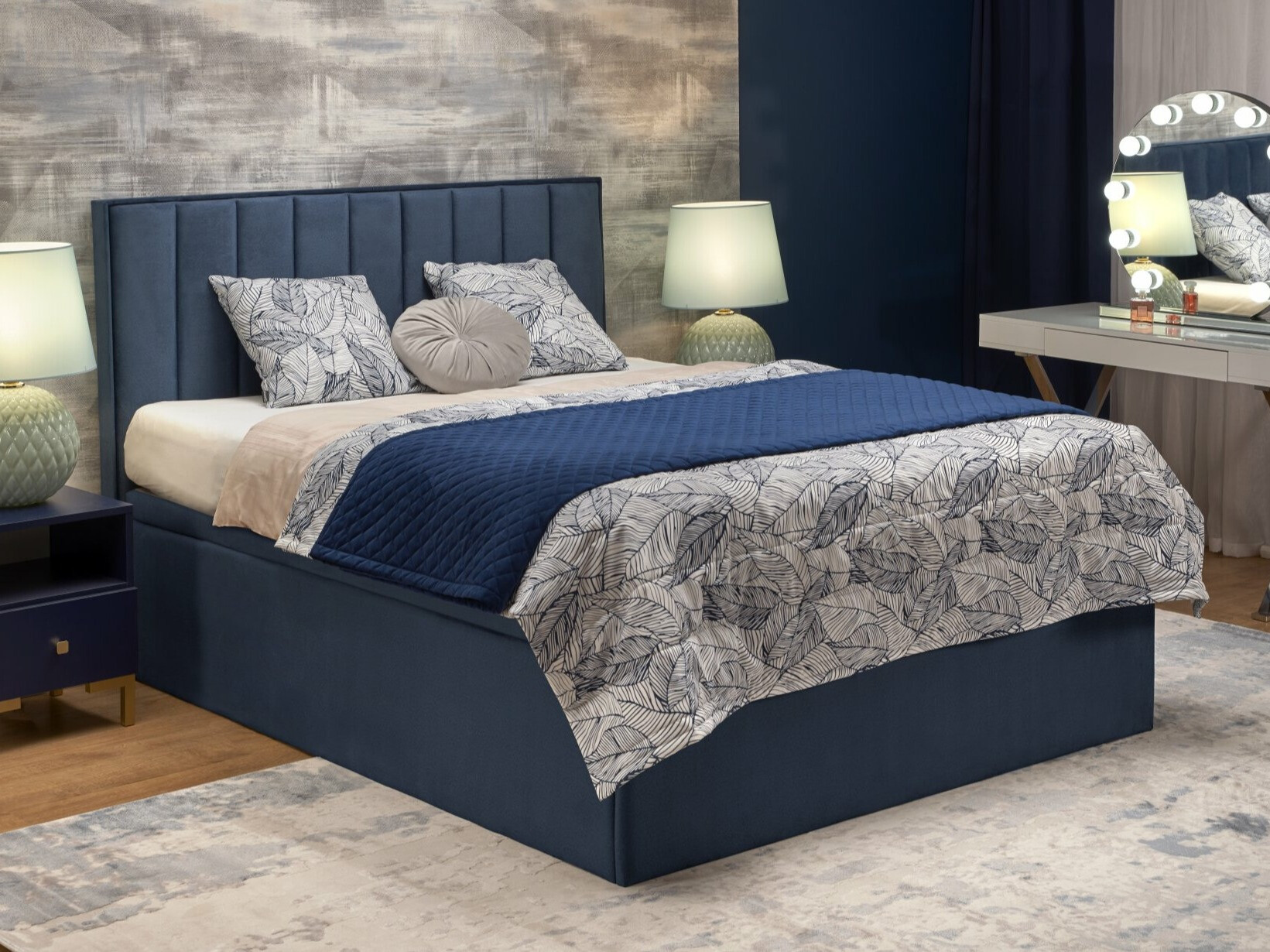 Cama Houston 1688 (Azul escuro)