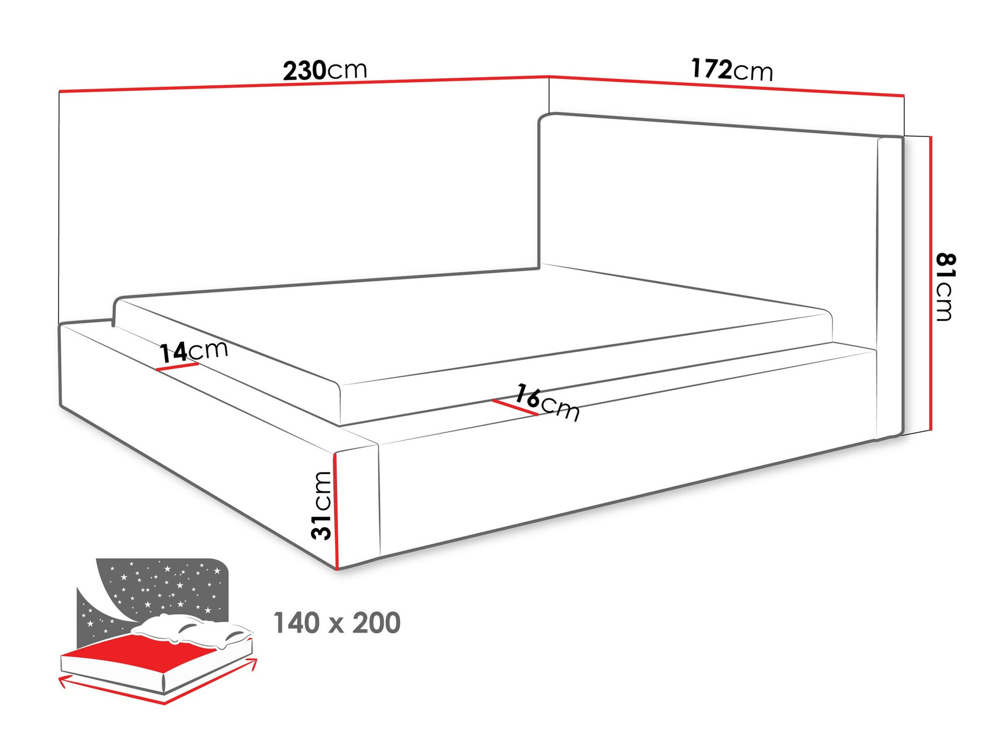 Cama TrendyNest Cervara (Top 02)
