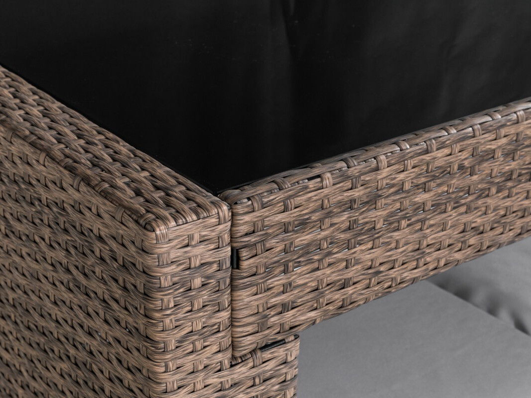 Conjunto de mesa e cadeiras Comfort Garden 1557 (Preto + Castanho)