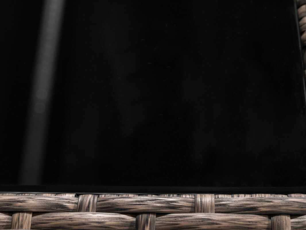 Conjunto de mesa e cadeiras Comfort Garden 1557 (Preto + Castanho)