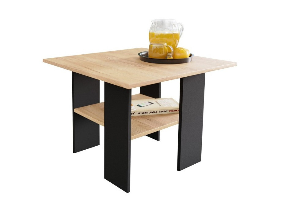 Mesa de centro Reading 102 (Preto + Craft carvalho)