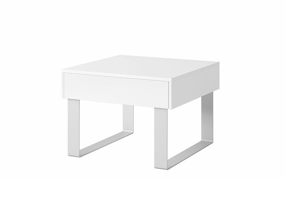 Mesa de apoio Tivdalu 137 (Branco + Branco brilhante)
