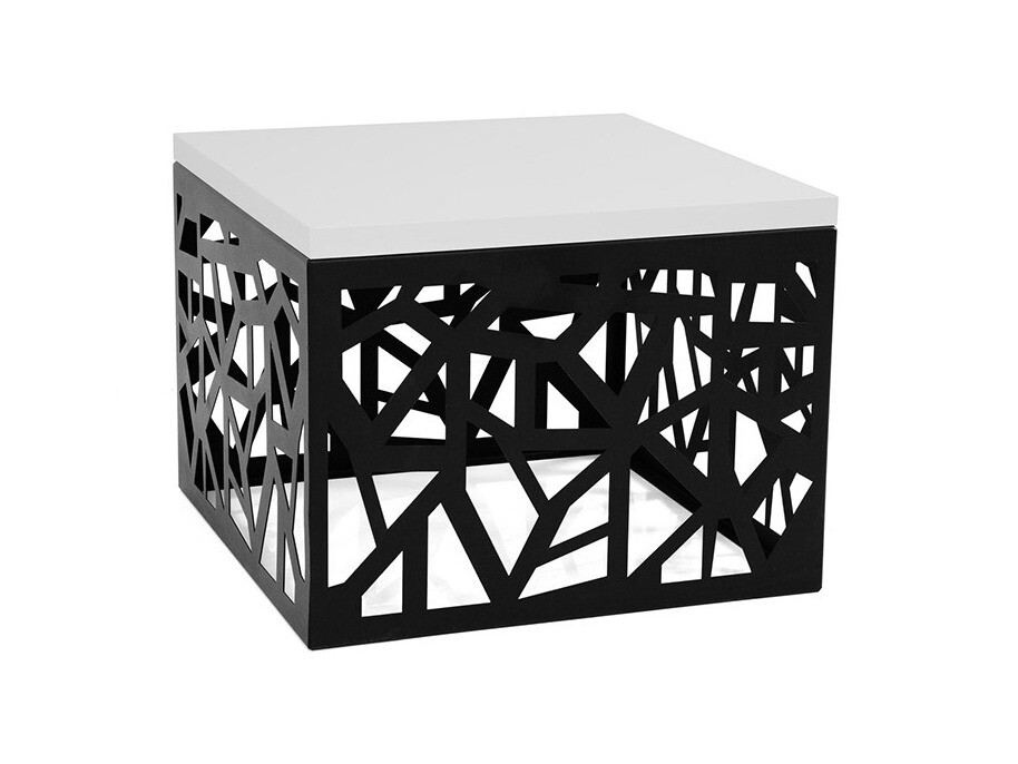 Mesa de centro Germantown 102 (Preto matte + Branco brilhante)