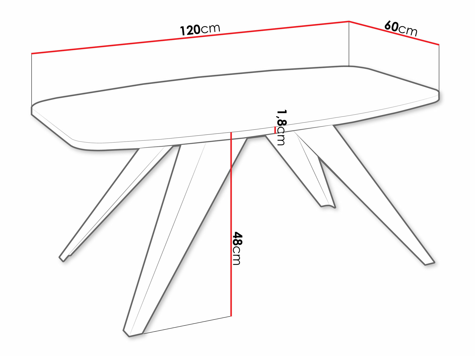 Mesa de centro Oswego 117 (Preto + Marmore branco)