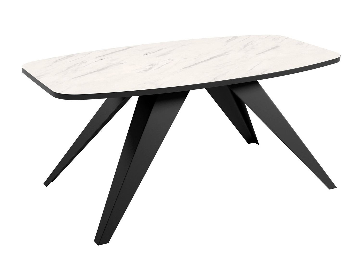 Mesa de centro Oswego 117 (Preto + Marmore branco)