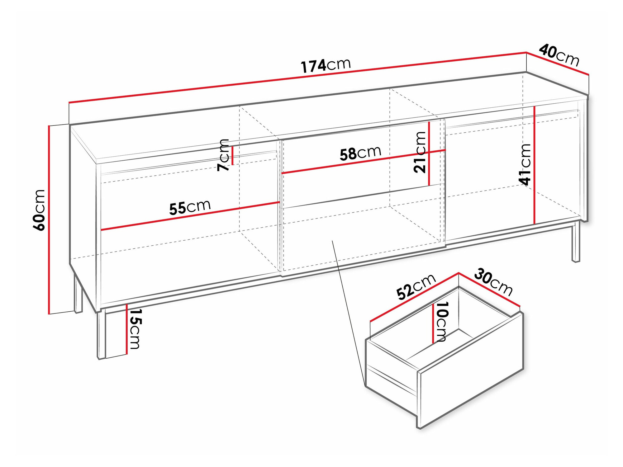 Móvel de TV Comfivo Delruva I (Preto)