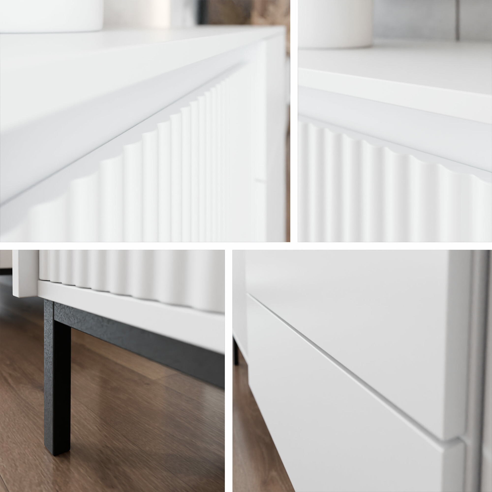 Mesa de cabeceira Comfivo Delruva 105 (Branco)