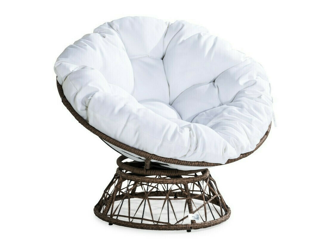 Conjunto de mobiliário para o exterior Comfort Garden 1718 (Castanho + Branco)