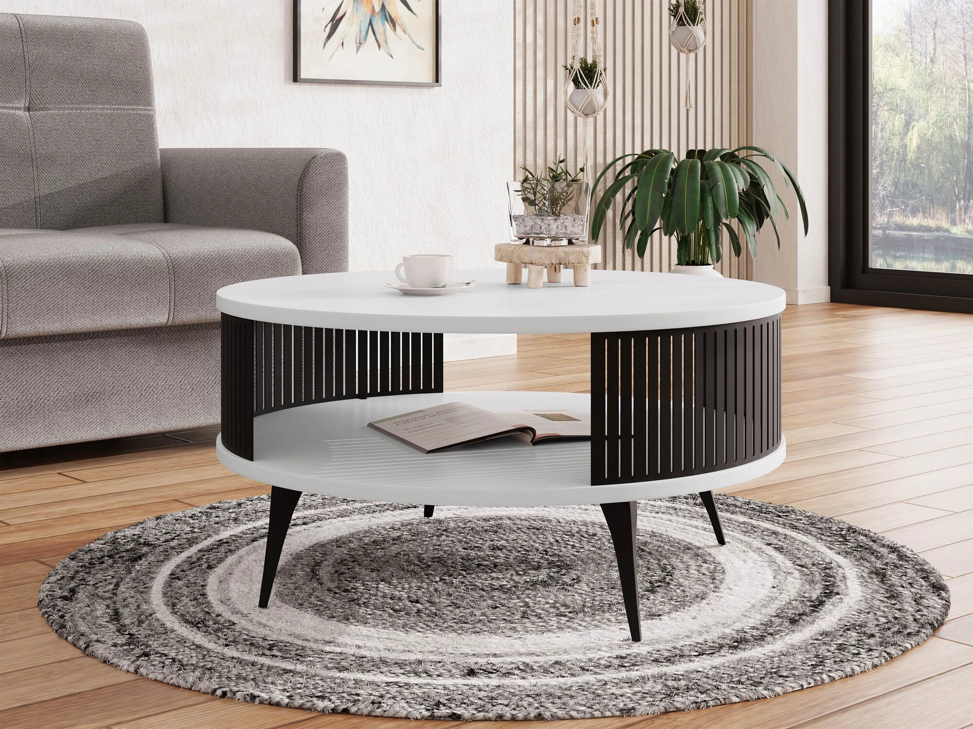 Mesa de centro Vitum (Preto + Branco)