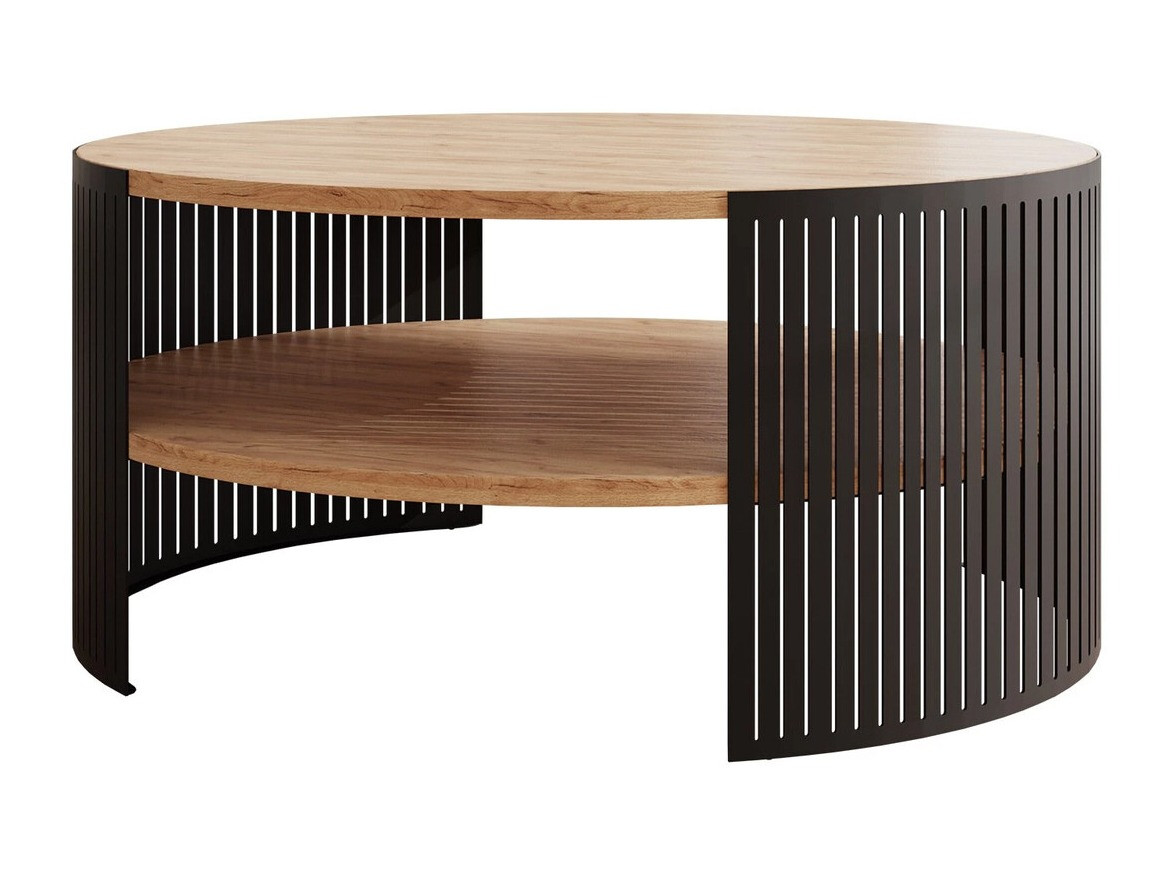 Mesa de centro Civer (Preto + Craft de carvalho dourado)