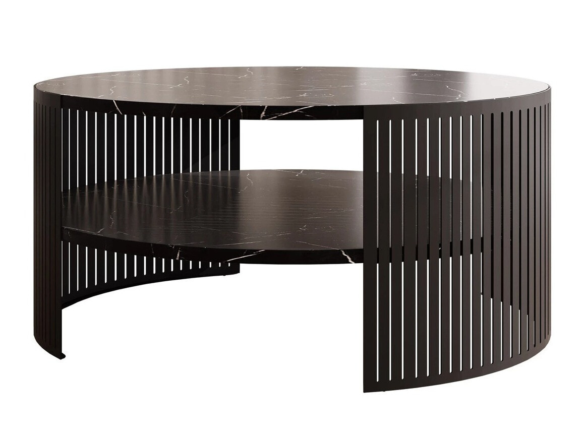 Mesa de centro Civer (Preto + Mármore preto)
