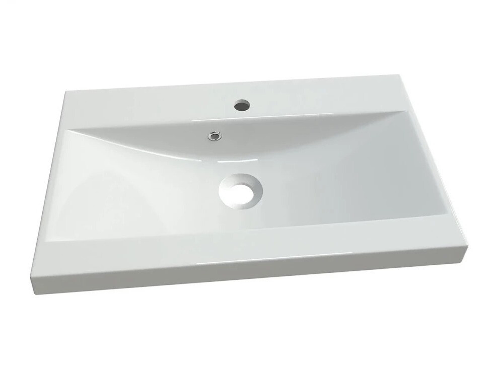 Conjunto para casa de banho Scientia III (Branco brilhante + Branco)