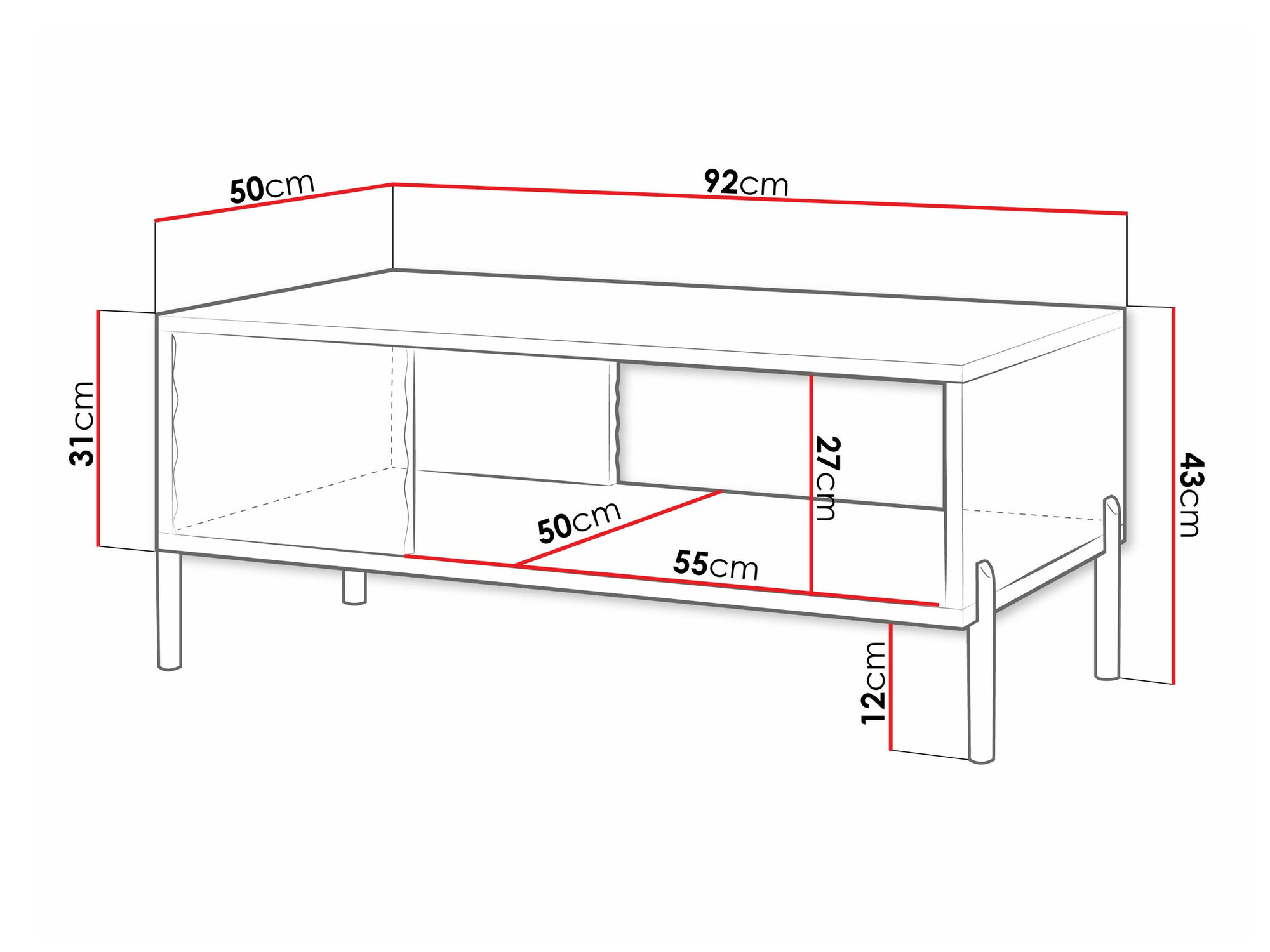 Mesa de centro Comfivo Serfero 104