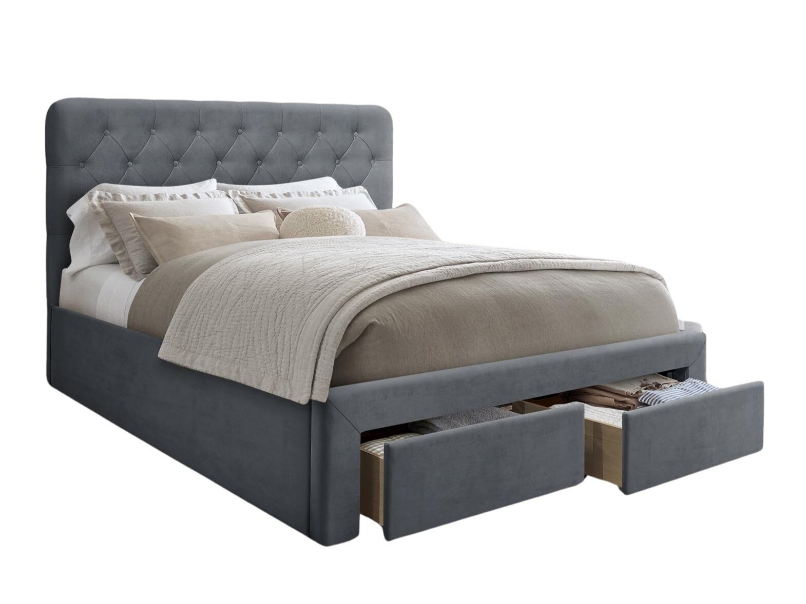 Cama Houston 1708 (Cinzento)