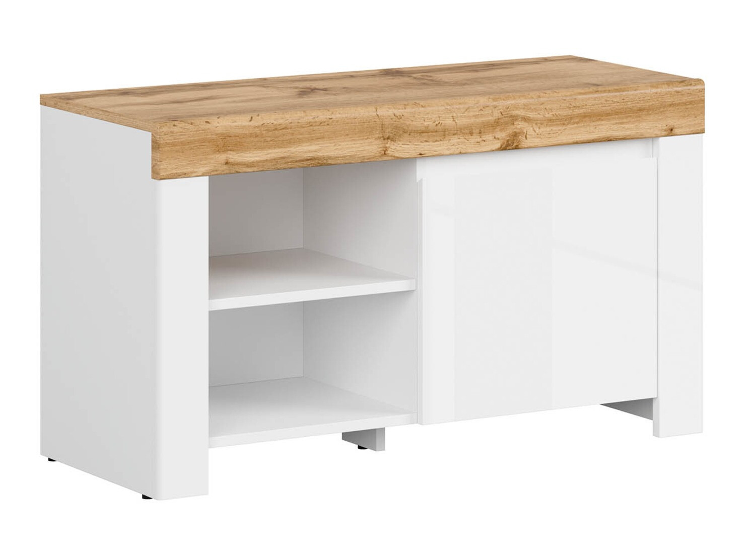 Sapateira Sonsoru 118 (Branco + Branco brilhante + Carvalho wotan)