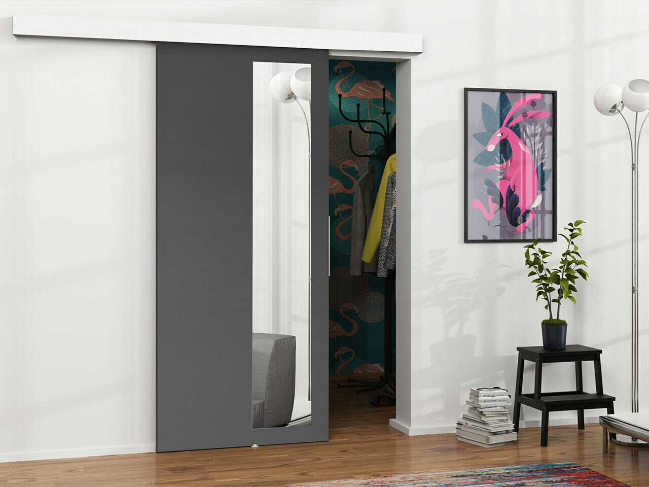 Porta de correr Dover 130 (Antracite)