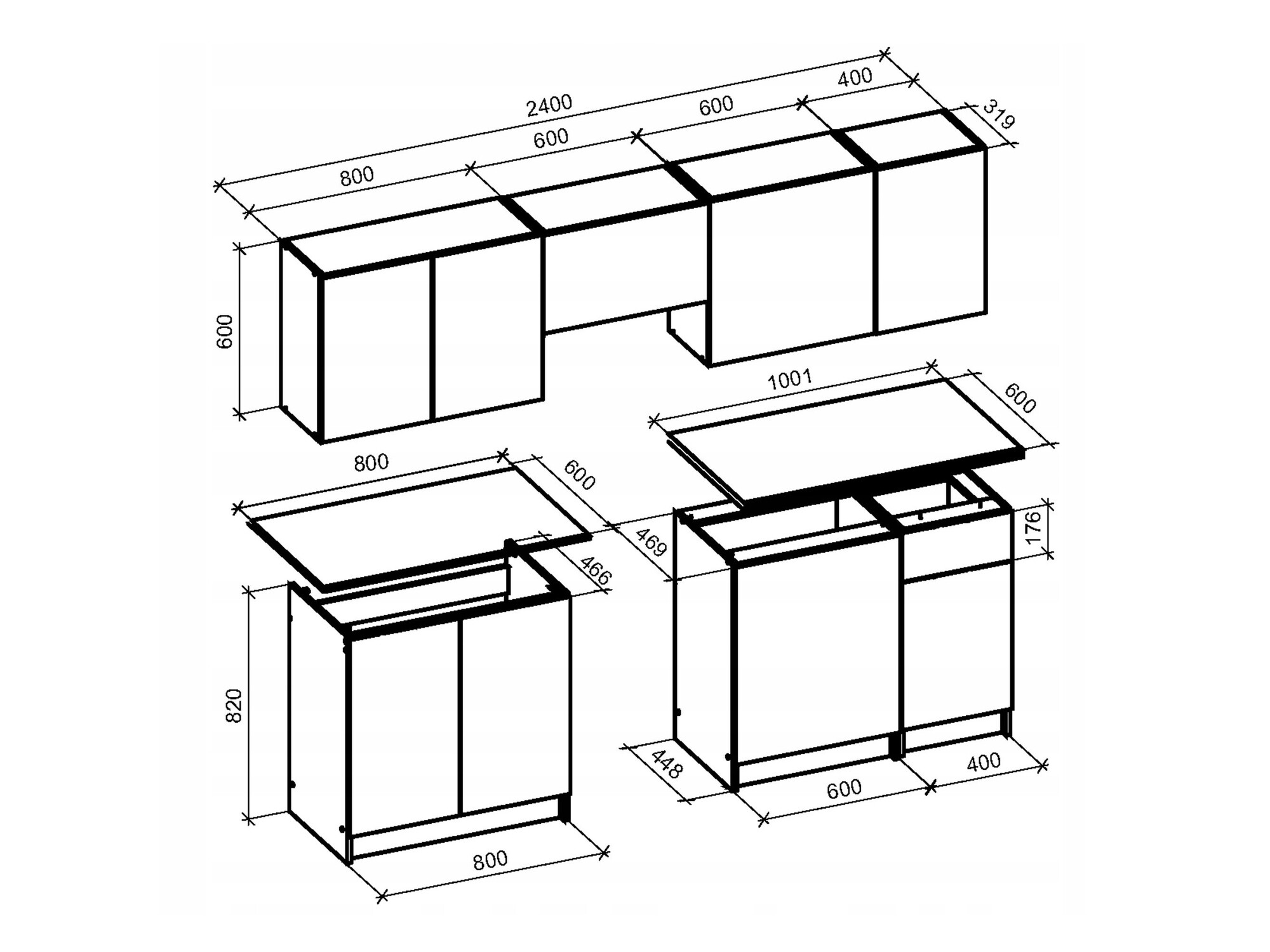 Conjunto para cozinha Houston 1721